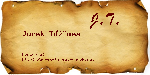 Jurek Tímea névjegykártya
