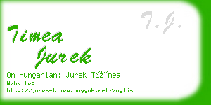 timea jurek business card